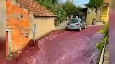 Un río de vino tinto inundó las calles de un pueblo: ¿qué pasó?