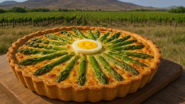 Los espárragos del Médano de Oro brindan la posibilidad de recetas sanas y deliciosas como puede ser esta exquisita tarta.