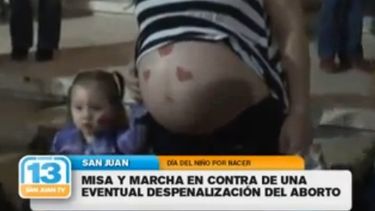 Marcharon contra la despenalización del aborto