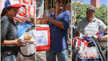 Los que aprovecharon el paro de la CGT contra Javier Milei para trabajar en las calles sanjuaninas