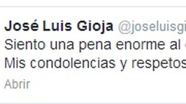 Gioja: Siento una pena enorme