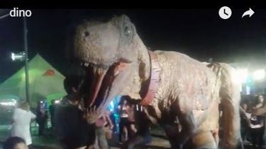 El dinosaurio vivo, la atracción de los más chicos