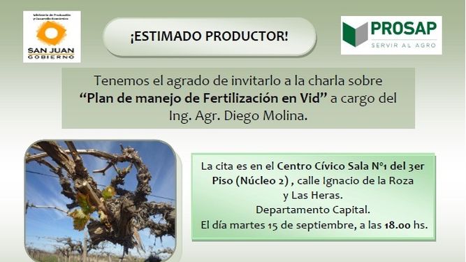 Charla sobre Plan de manejo de fertilización en vid