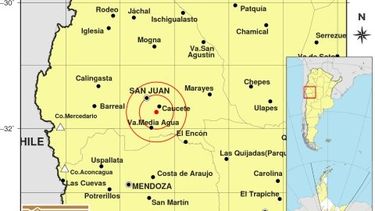 Este jueves, un sismo con epicentro en Caucete sacudió la provincia