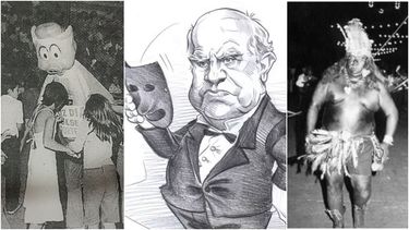 Recuerdos de carnaval: el insólito disfraz de Sarmiento, los muñecos de Oreste Desgens y el Indio de Las Casuarinas