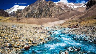 El arroyo Turquesa, uno de los atractivos de Calingasta.