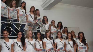 Las 19 candidatas iluminaron la redacción de Tiempo de San Juan