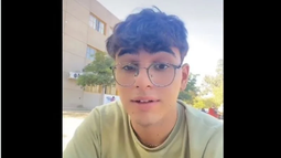 Un estudiante sanjuanino recorre el CUIM para regalar comida