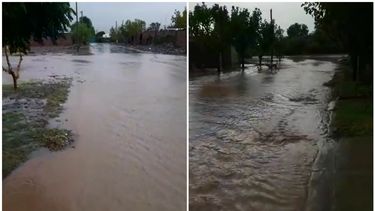 Como un río, así quedaron las calles en un barrio de Rivadavia
