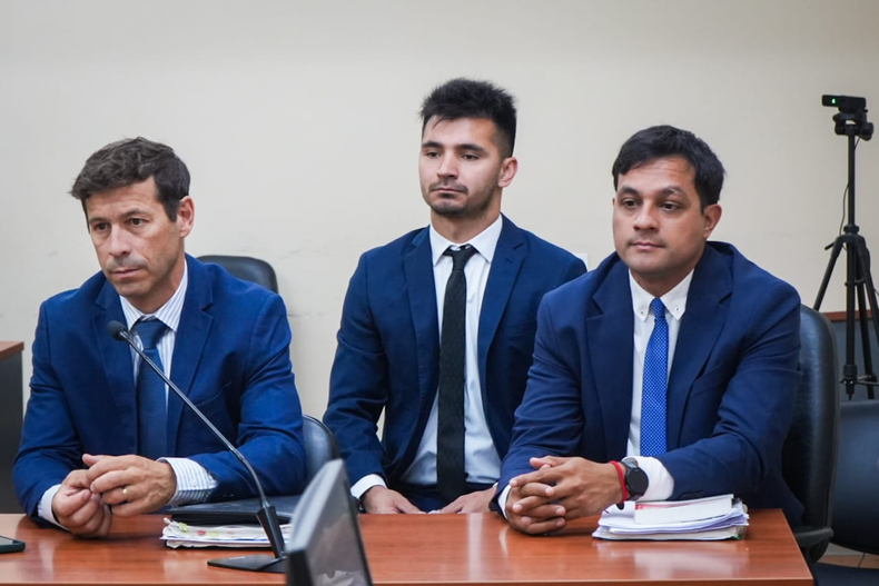 El fiscal Pablo Martín, el ayudante fiscal Federico Pereyra y el colaborador Federico Martínez, de la UFI Delitos Informáticos y Estafas.