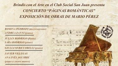 Concierto “Páginas Románticas” y exposición de Mario Pérez