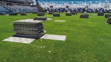 ¡Una pinturita!: así quedó el pasto del Estadio del Bicentenario tras la Fiesta Nacional del Sol
