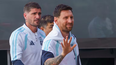 Lionel Messi y Rodrigo de Paul, en la llegada de la Selección Argentina. Lionel Messi y Rodrigo de Paul, en la llegada de la Selección Argentina.