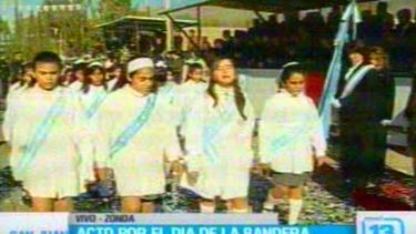 En Zonda se celebró el acto central por el Día de la Bandera