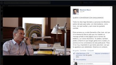 Si querés hablar por teléfono con Macri dejale un mensaje privado