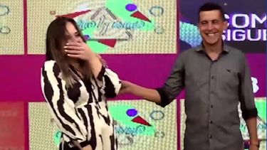 Mari Leiva no pudo aguantar la risa tras protagonizar un blooper en Alto Voltaje.