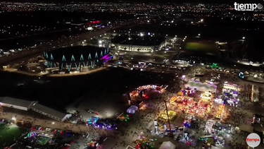 La Fiesta Nacional del Sol vista desde el aire con el drone de Tiempo de San Juan.&nbsp;