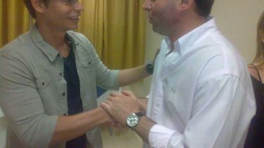 El detras de escena de la visita de Baute en la provincia