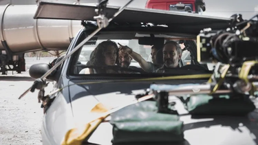 El centro sanjuanino, convertido en un set de filmación de una película