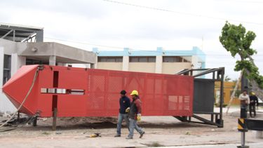 Mirá el nuevo campanil de la parroquia de 9 de Julio