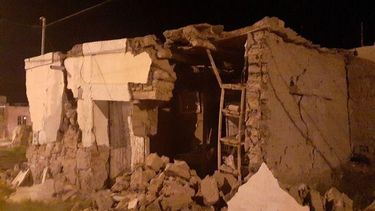 Angaco: afirman que 35 viviendas quedaron derrumbadas y otras 65 quedaron inhabitables