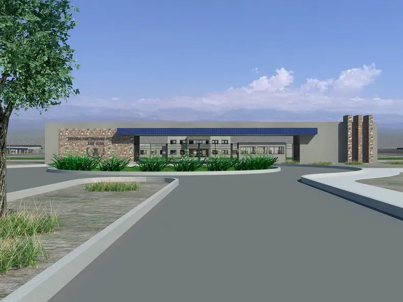 As&iacute; se plante&oacute; en la maqueta el Penal de Ullum terminado.