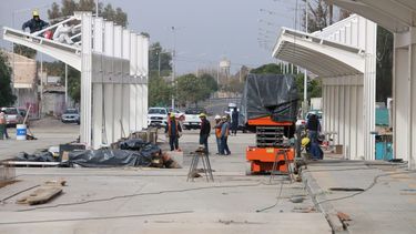 Las nuevas miniterminales de micros en San Juan ya van por la mitad
