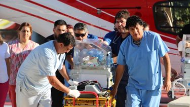 Desde Jáchal al Rawson: Trasladaron en el helicóptero de la provincia a una beba de 13 días