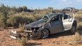 Así quedó el auto Peugeot 208 en el que viajaban los tres jóvenes. Así quedó el auto Peugeot 208 en el que viajaban los tres jóvenes.