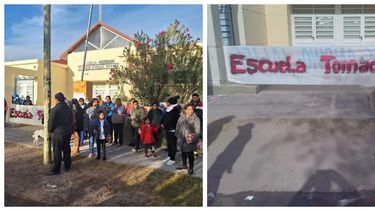 Protesta en una escuela albergue: piden más aulas para los chicos