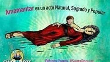 La imagen de la Difunta Correa que usan las militantes de la teta en México