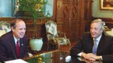 El ex embajador Lino Gutiérrez junto a Néstor Kirchner