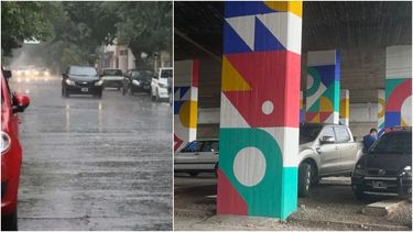 Video: llovió en San Juan y los automovilistas se escondieron en el puente de la Circunvalación por miedo al granizo