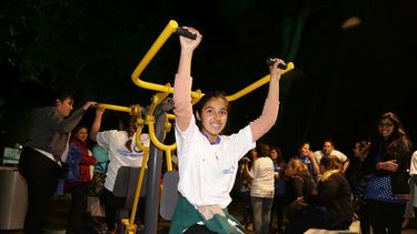 No tenés excusa para no ponerte en forma: inauguraron la primera plaza saludable del Parque