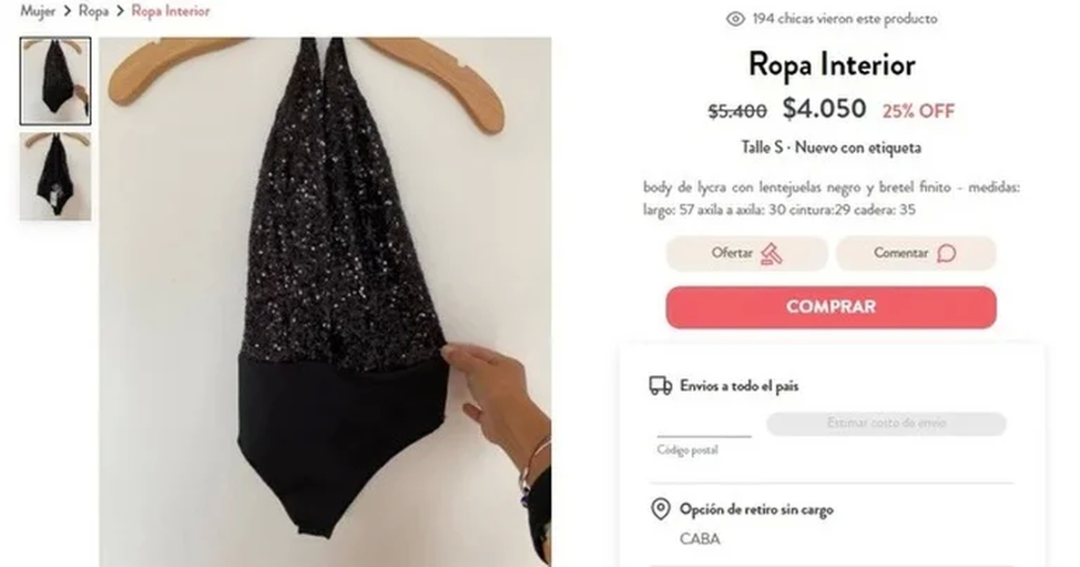 Venta de fashion bombachas usadas