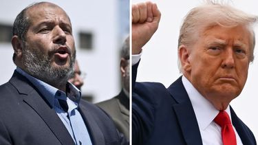 Jalil al Haya, jefe negociador de Hamas, y Donald Trump