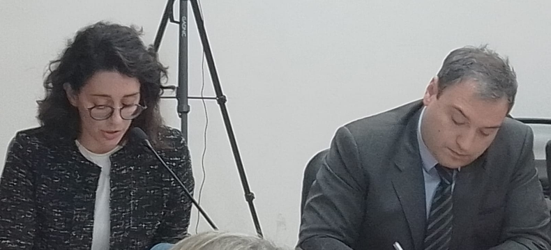 La ayudante fiscal Milena Berbari y el fiscal Eduardo Gallastegui, de la UFI Delitos Informáticos y Estafas.