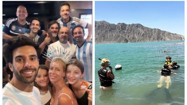 Nicole Neumann en San Juan: festejo albiceleste y kayak en el dique Punta Negra