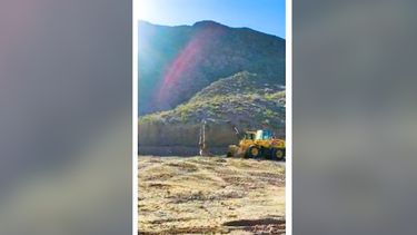 Empezaron a perforar el cerro para que pase el caño matriz del Acueducto Gran Tulum