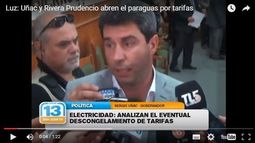 Tarifa de energía: Uñac y Rivera Prudencio abren el paraguas