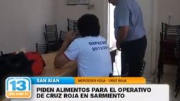 Cruz Roja pide alimentos y agua para las víctimas de la lluvia