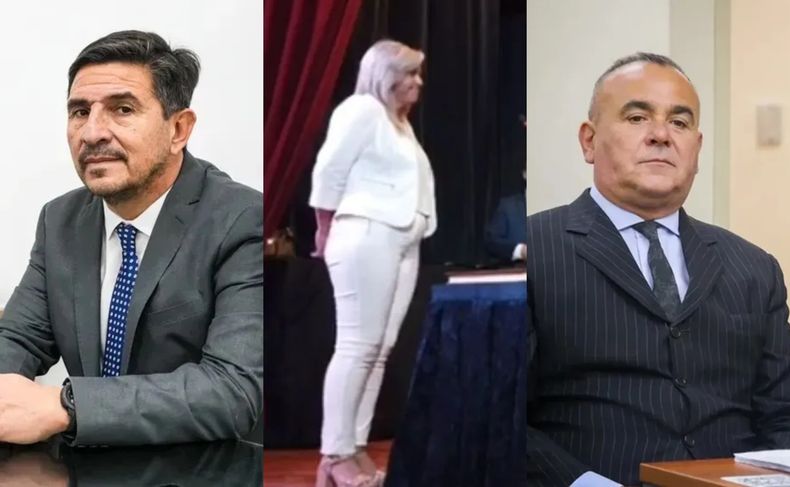 Juez de Menores, Jorge Toro; fiscal Liliana Marinero; y el defensor Nasser Uzair. Juez de Menores, Jorge Toro; fiscal Liliana Marinero; y el defensor Nasser Uzair.