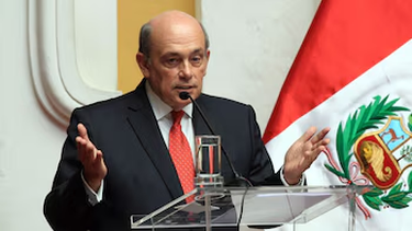 El ministro de Relaciones Exteriores de Perú, Hugo de Zela