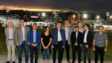 En vísperas del inicio de la FNS, Uñac recorrió el predio y presenció el ensayo final