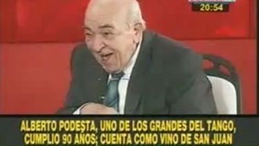 Mirá al sanjuanino Alberto Podestá a sus 90 años