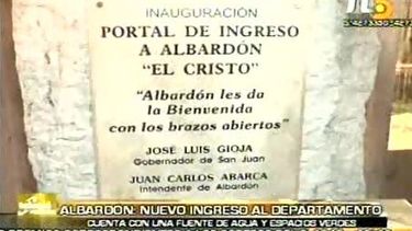 Albardón luce su nuevo ingreso al departamento