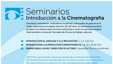 Seminarios gratuitos introductorios a la Cinematografía
