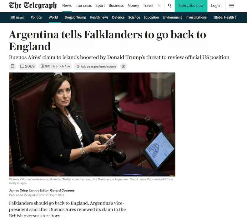 La cobertura de The Telgraph