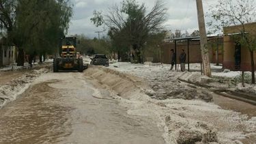 Jáchal, azotado por una fuerte lluvia y una familia evacuada