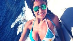 Las modelos sanjuaninas en el exterior se ponen la celeste y blanca